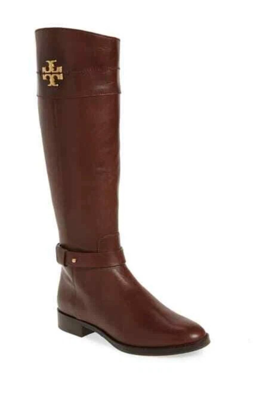 Tory Burch Everly Knee High Boots Brown Leather - Size 5.5 wide $500.00 retail